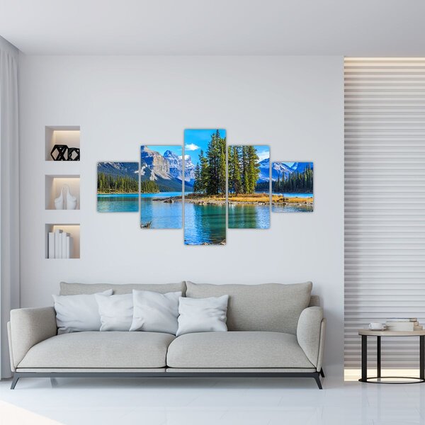 Obraz - Horská krajina s řekou (125x70 cm)
