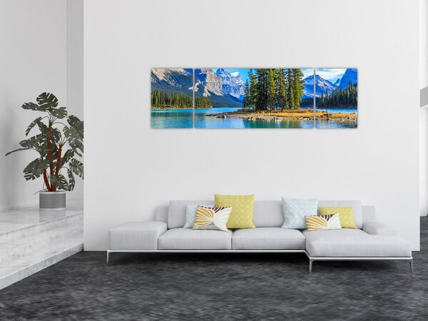 Obraz - Horská krajina s řekou (170x50 cm)