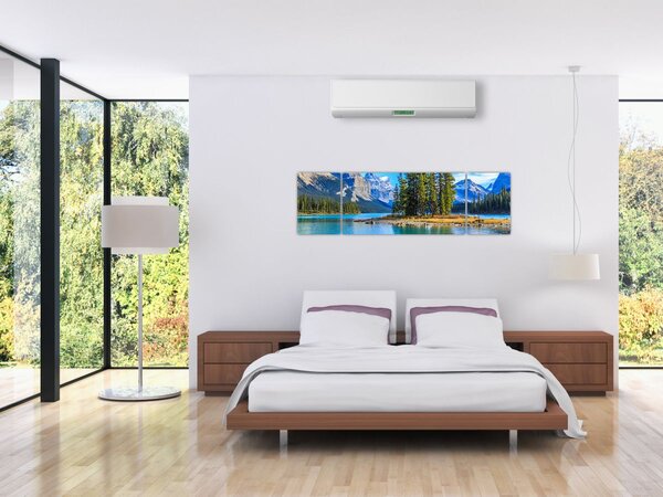 Obraz - Horská krajina s řekou (170x50 cm)