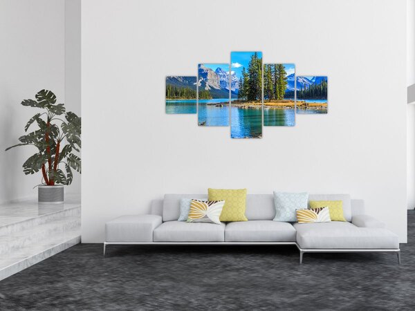 Obraz - Horská krajina s řekou (125x70 cm)