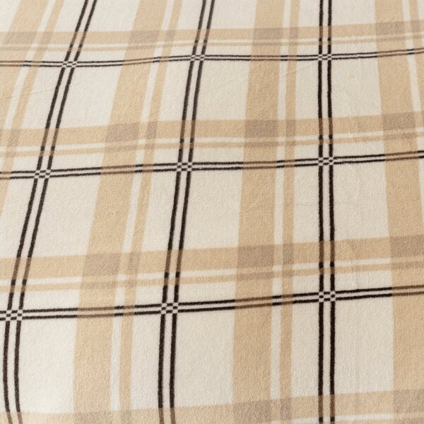 Prostěradlo mikroplyš PLAID 90x200 cm krémové