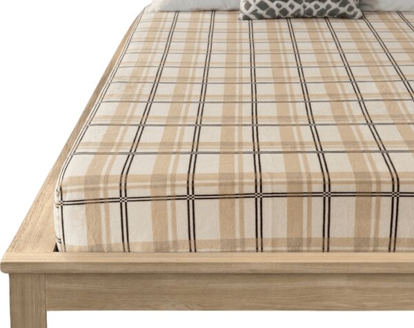 Prostěradlo mikroplyš PLAID 90x200 cm krémové