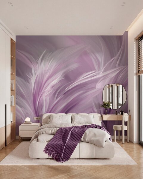 Fototapety Elegantní peří v odstínech fialové, Fototapety abstraktní, w05658v2 : uwalls.cz