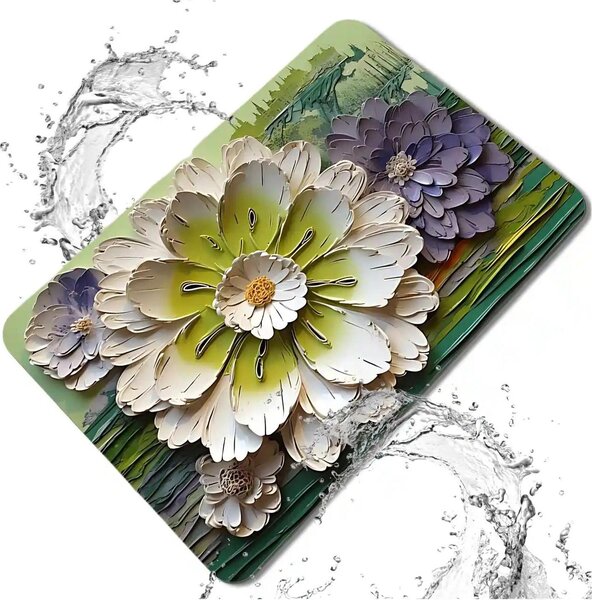 EDIBAZZAR | Protiskluzová podložka do vany s květinami 40x60 cm