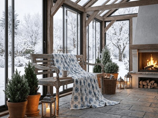 Mikroplyšová deka ICY FLAKES, bílá Rozměr: 150 x 200 cm