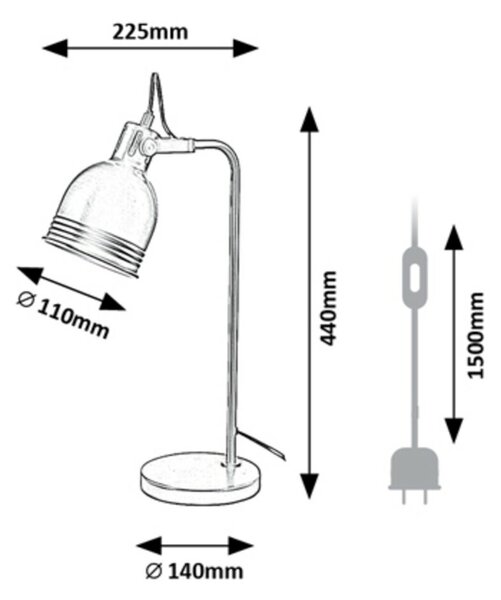 Rabalux stolní lampa Flint E14 1x MAX 25W béžová 2241