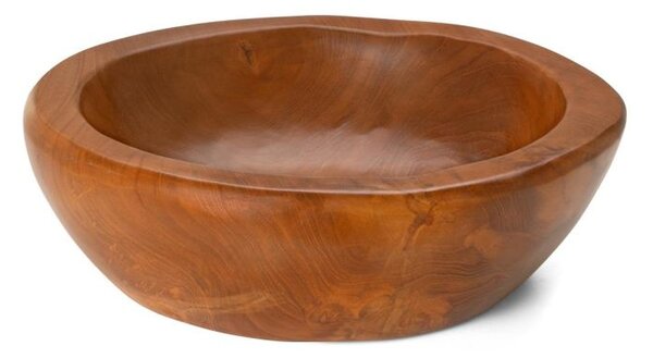 Dřevěné umyvadlo DIVERO, masivní teak, Ø 39-40 cm