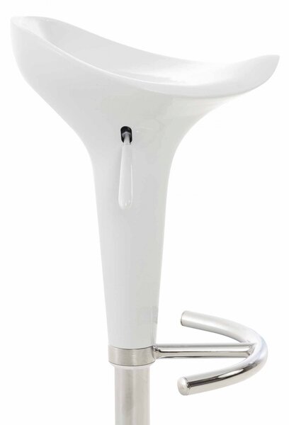 Plastová barová židle Shine bílá (SET 2 ks) - Bílá