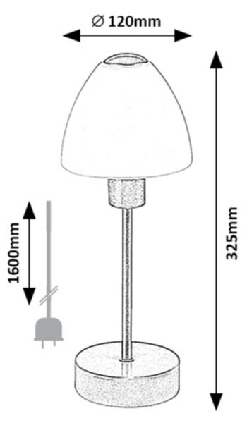 Rabalux stolní lampa Lydia E14 1x MAX 40W matná černá DIM 2296
