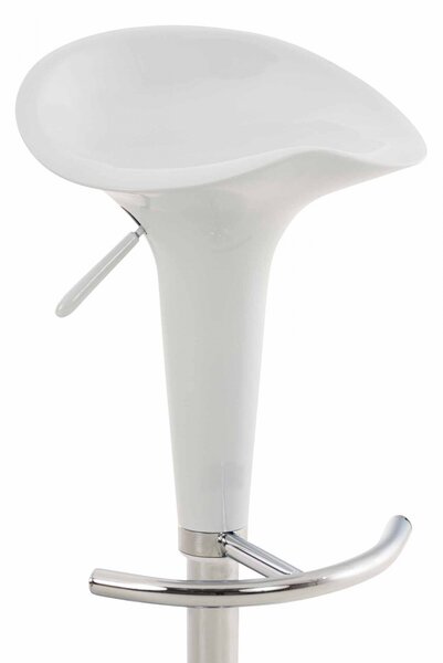 Plastová barová židle Shine bílá (SET 2 ks) - Bílá