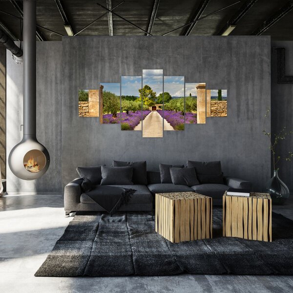 Obraz - Levandulové cesty (210x100 cm)