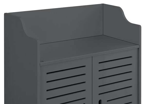 Koupelnová skříňka Burchhard – úložná skříňka – HKC – 72 x 60 x 32 cm – tmavě šedá – se 2 policemi