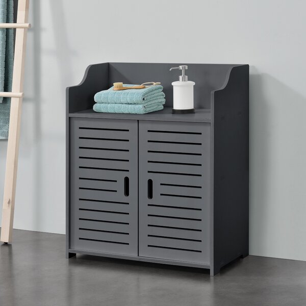 Koupelnová skříňka Burchhard – úložná skříňka – HKC – 72 x 60 x 32 cm – tmavě šedá – se 2 policemi