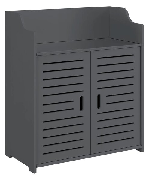 Koupelnová skříňka Burchhard – úložná skříňka – HKC – 72 x 60 x 32 cm – tmavě šedá – se 2 policemi