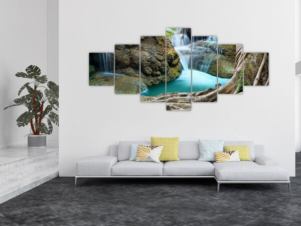 Obraz - Řeka s vodopády (210x100 cm)