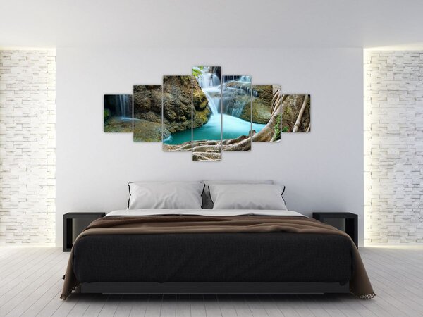 Obraz - Řeka s vodopády (210x100 cm)