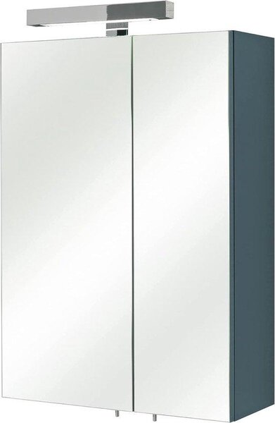 Zrcadlová skříňka Famanu, antracitová barva, vysoký lesk - 70 x 50 x 20 cm