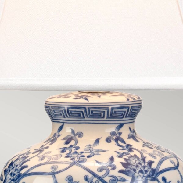 Elstead BLUE-G-JAR-TL - Stolní lampa BLUE GINGER JAR 1xE27/60W/230V