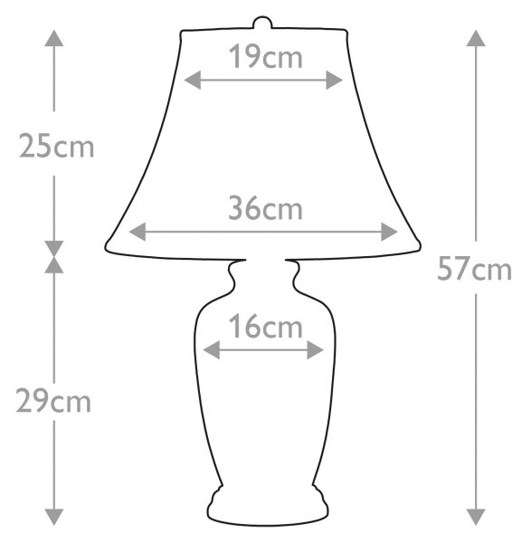 Elstead BLUE-G-JAR-TL - Stolní lampa BLUE GINGER JAR 1xE27/60W/230V