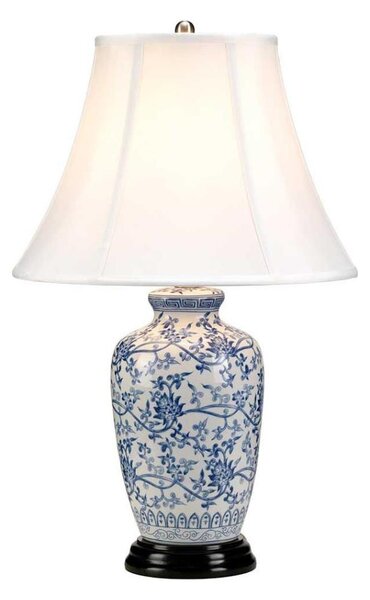 Elstead BLUE-G-JAR-TL - Stolní lampa BLUE GINGER JAR 1xE27/60W/230V
