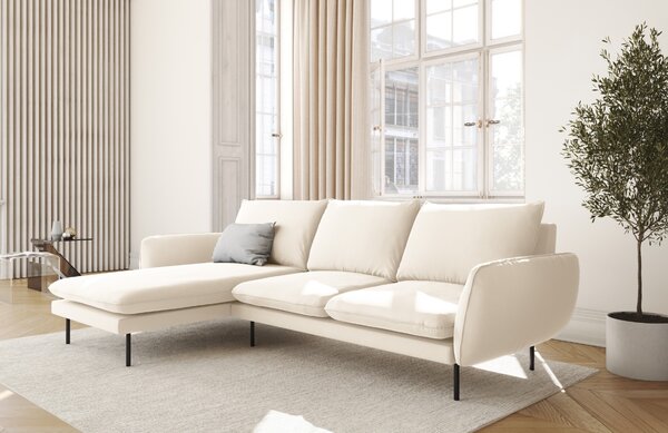 -25 % Dny MOMENTI– Cosmopolitan Design Sametová rohová pohovka Vienna 255 cm, levá