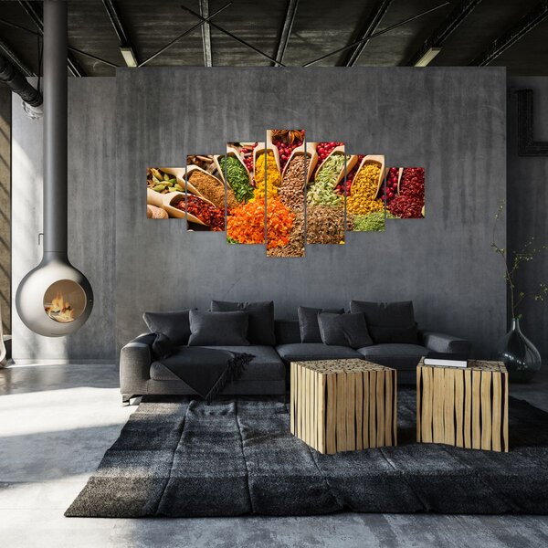 Obraz - Koření z celého světa (210x100 cm)