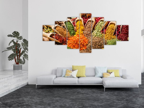 Obraz - Koření z celého světa (210x100 cm)