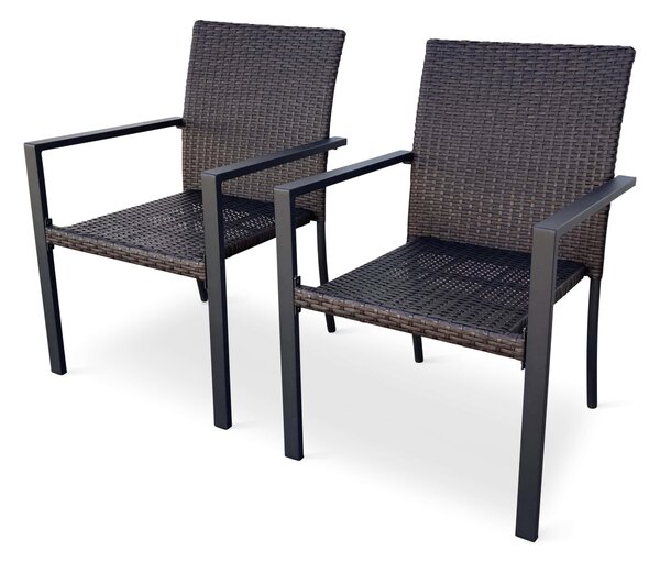 Zahradní stohovací židle WICKER PAT ratan set 2ks