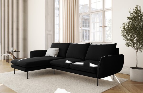 -25 % Dny MOMENTI– Cosmopolitan Design Sametová rohová pohovka Vienna 255 cm, levá