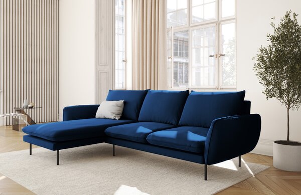 -25 % Dny MOMENTI– Cosmopolitan Design Sametová rohová pohovka Vienna 255 cm, levá