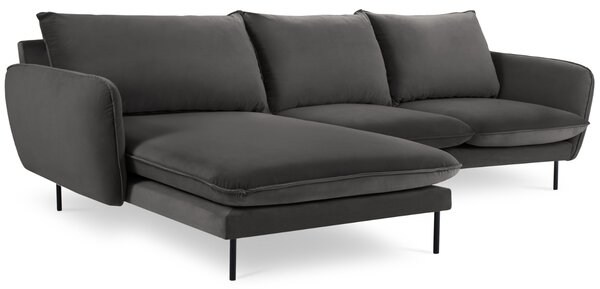 -25 % Dny MOMENTI– Cosmopolitan Design Sametová rohová pohovka Vienna 255 cm, levá