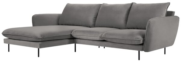 -25 % Dny MOMENTI– Cosmopolitan Design Sametová rohová pohovka Vienna 255 cm, levá
