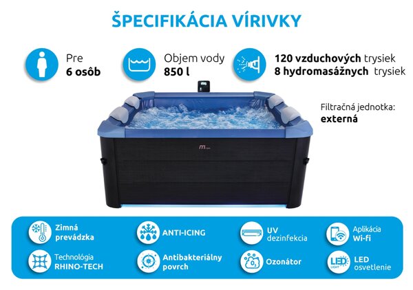 Mspa | Vířivý bazén MSPA Oslo Sapphire F-SA063W | 11400303