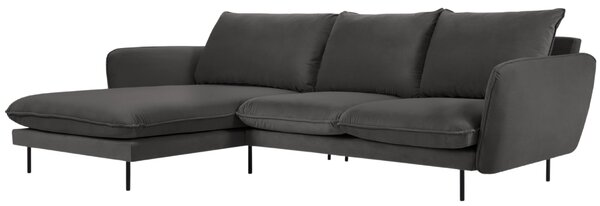 -25 % Dny MOMENTI– Cosmopolitan Design Sametová rohová pohovka Vienna 255 cm, levá