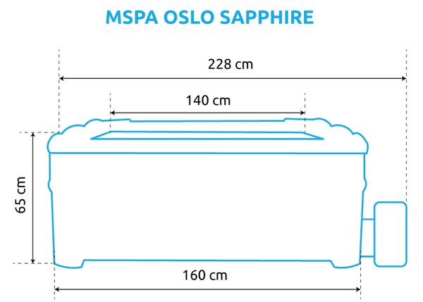 Mspa | Vířivý bazén MSPA Oslo Sapphire F-SA063W | 11400303
