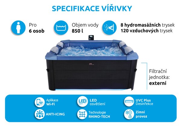Mspa | Vířivý bazén MSPA Oslo Sapphire F-SA063W | 11400303