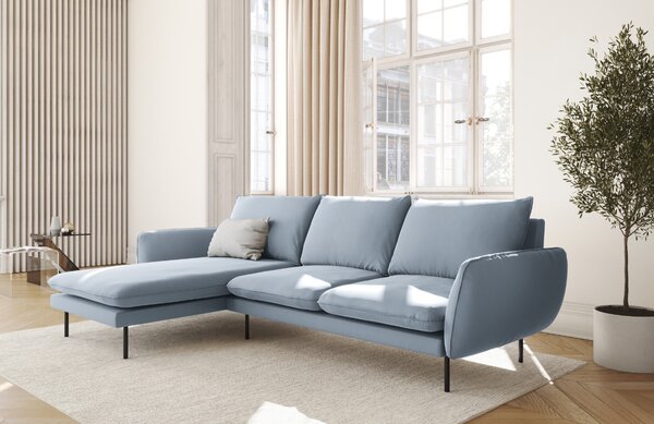 -25 % Dny MOMENTI– Cosmopolitan Design Sametová rohová pohovka Vienna 255 cm, levá