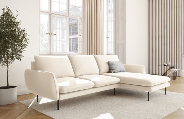 -25 % Dny MOMENTI– Cosmopolitan Design Sametová rohová pohovka Vienna 255 cm, pravá