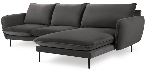 -25 % Dny MOMENTI– Cosmopolitan Design Sametová rohová pohovka Vienna 255 cm, pravá