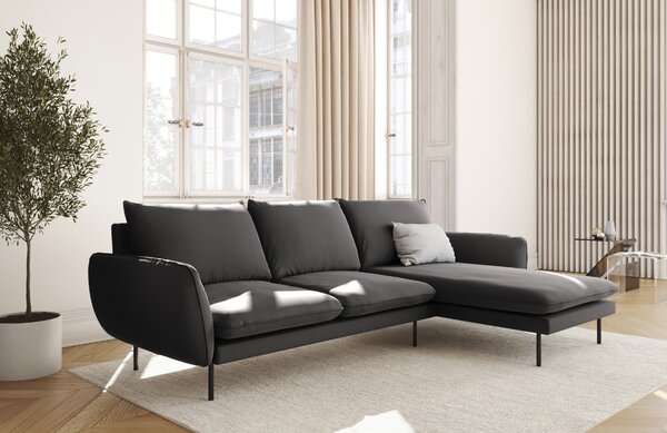-25 % Dny MOMENTI– Cosmopolitan Design Sametová rohová pohovka Vienna 255 cm, pravá
