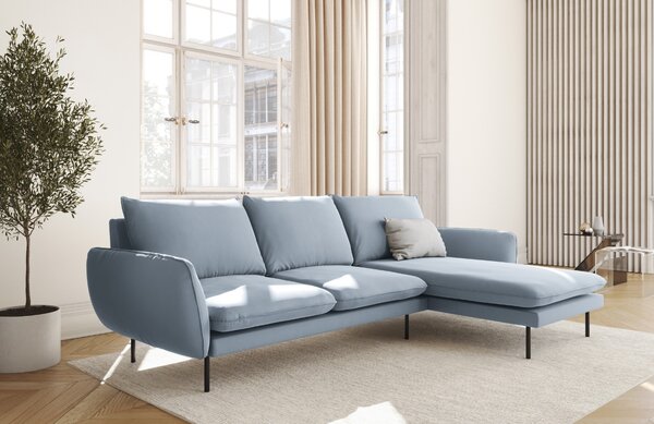 -25 % Dny MOMENTI– Cosmopolitan Design Sametová rohová pohovka Vienna 255 cm, pravá