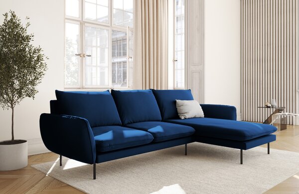 -25 % Dny MOMENTI– Cosmopolitan Design Sametová rohová pohovka Vienna 255 cm, pravá