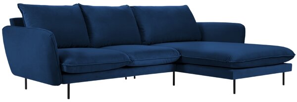 -25 % Dny MOMENTI– Cosmopolitan Design Sametová rohová pohovka Vienna 255 cm, pravá