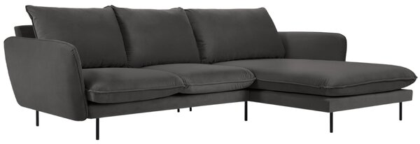 -25 % Dny MOMENTI– Cosmopolitan Design Sametová rohová pohovka Vienna 255 cm, pravá