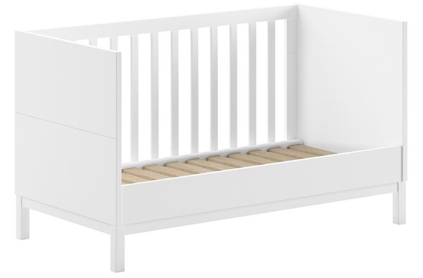 Bílá dřevěná dětská postýlka Vipack Eva 70 x 140 cm