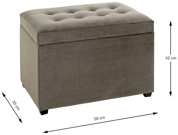 TRUHLOVÁ LAVICE, textil, kompozitní dřevo, 58/42/39 cm - Taburety, Online Only