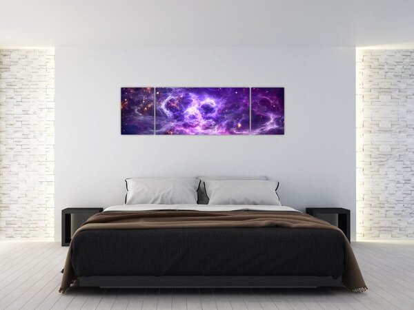 Obraz - Fialový vesmír (170x50 cm)