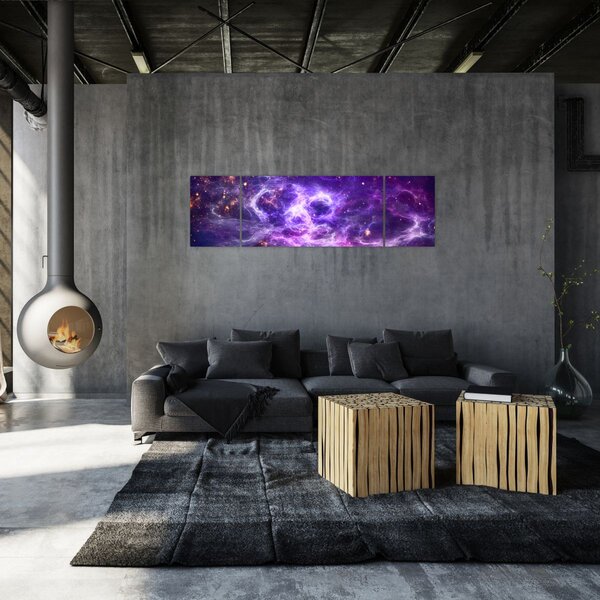 Obraz - Fialový vesmír (170x50 cm)