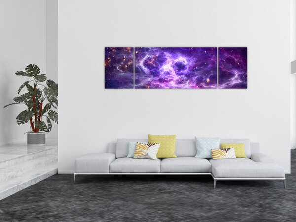 Obraz - Fialový vesmír (170x50 cm)