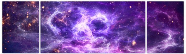 Obraz - Fialový vesmír (170x50 cm)